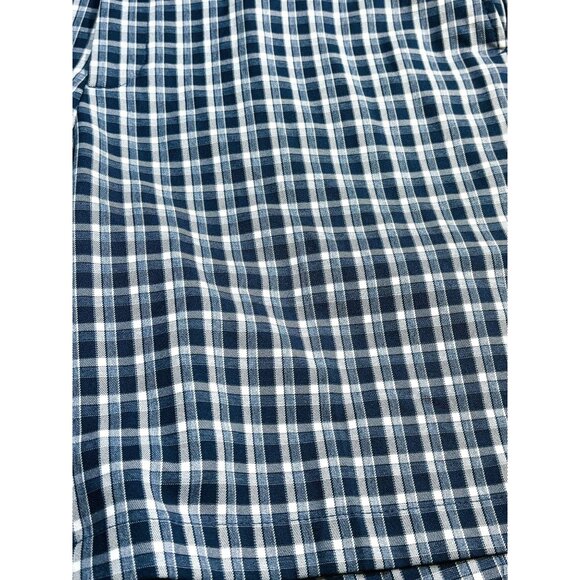Haggar Cool 18 Pro Shorts Men's Size 38 Blue Plaid Golf Casual Stretch Expandabl - Picture 2 of 9